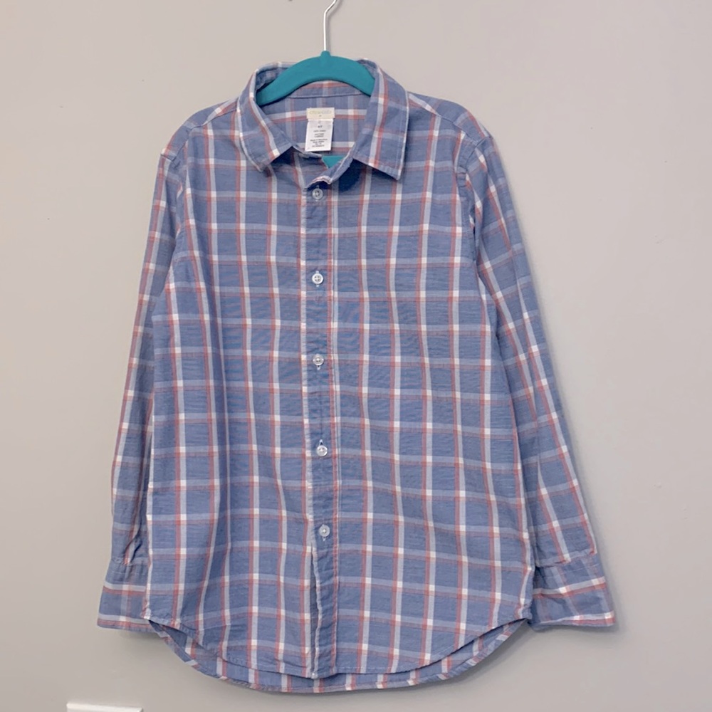 Boys J Crew CrewCuts plaid long sleeve shirts